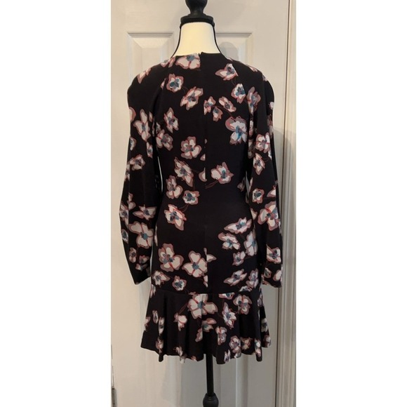 Tanya Taylor Black Floral Noemie Dress Size 2 piling on dress-please look at pic - Picture 4 of 9